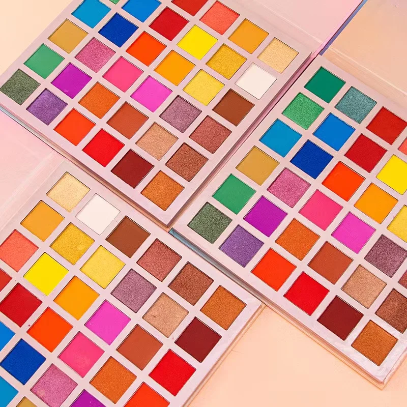 low MOQ makeup vendor no label custom logo private label shaped DIY chameleon glitter high quality pigment eyeshadow palette