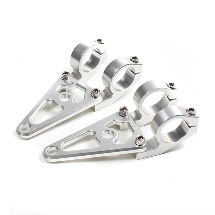 Oem cnc milling machined aluminum motorcycle parts headlight mount bracket clamps head lamp holder fork