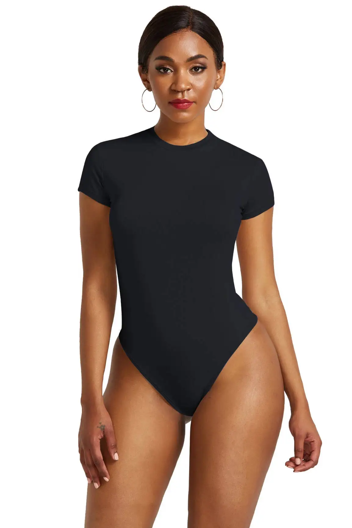 K101 Short Sleeve Sexy Bodysuit Women Of Shoulder Body Top Streetwear Bodysuits suit clothes para catsuit clothing