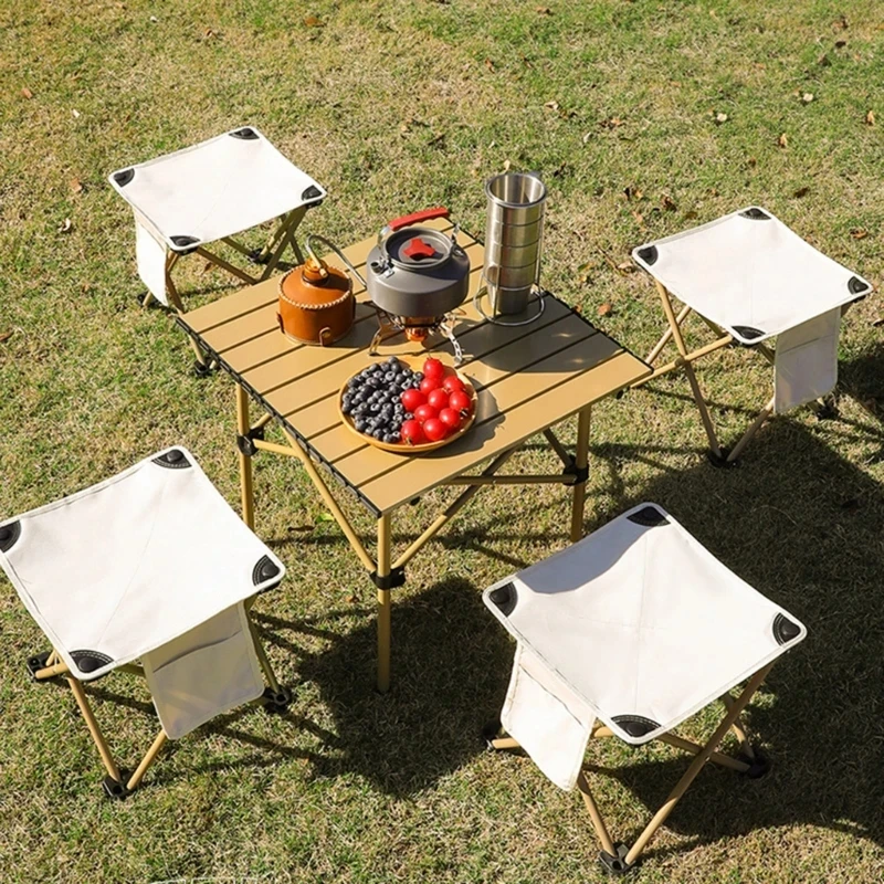 Camping Stool Folding Small Chair Portable Stool for Camping Fishing Hiking Gardening Camping Chair with Carry Bag