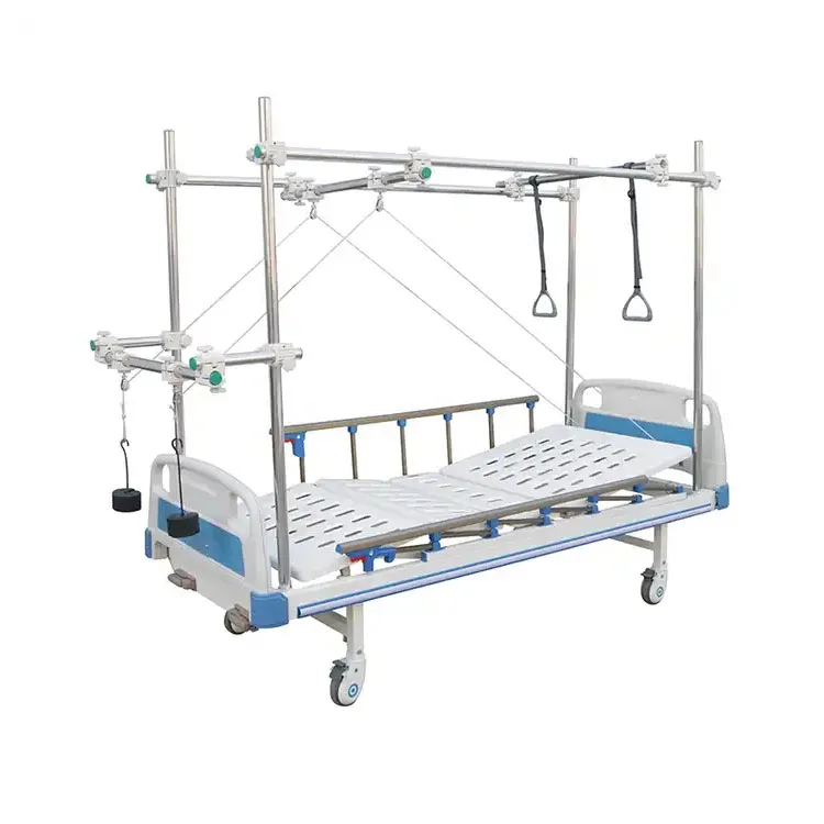 Steel Frame Adjustable Promotion Price Orthopaedics Hospital Bed Medical Multifunctional Lumbar Traction Bed