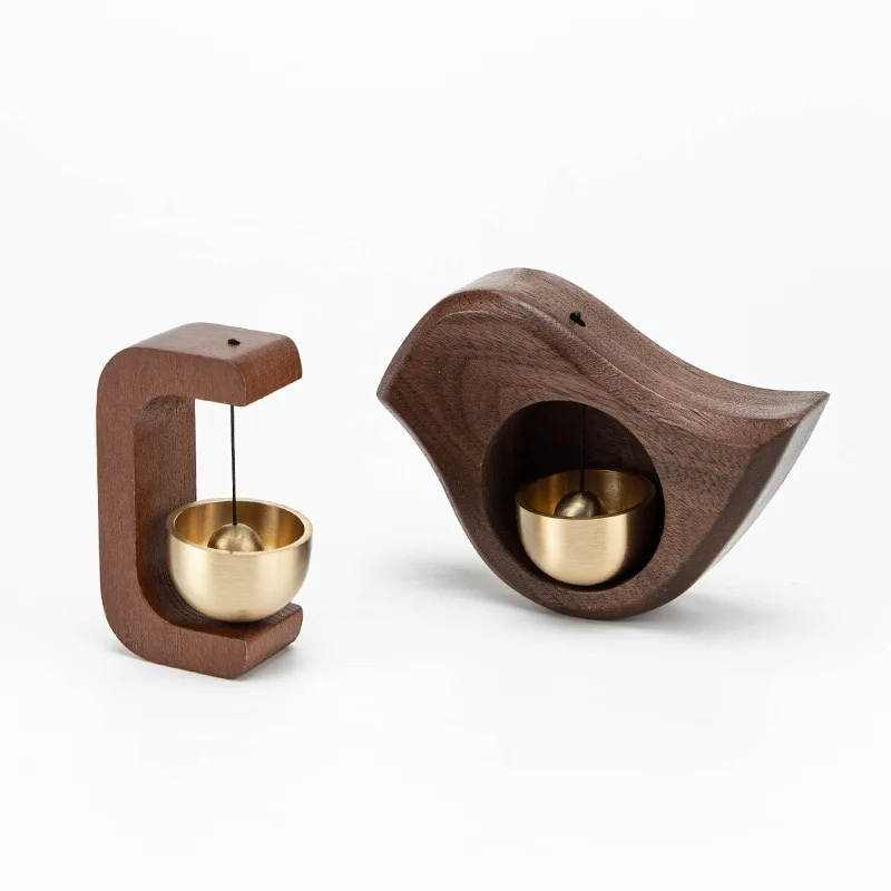 Wooden decoration door refrigerator solid wood wind chime doorbell shopkeepers bell
