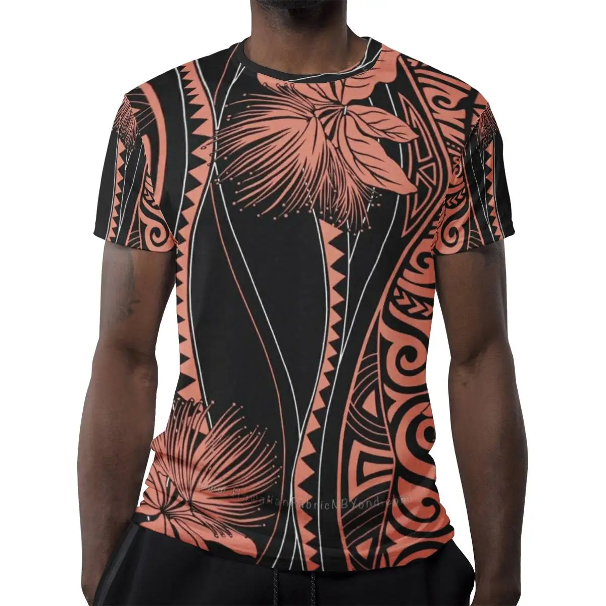 
1 PCS Dropship Polynesian Traditional Tribal Style T-shirts Custom Printing China T Shirt Machine Mens Round Neck T Shirt 
