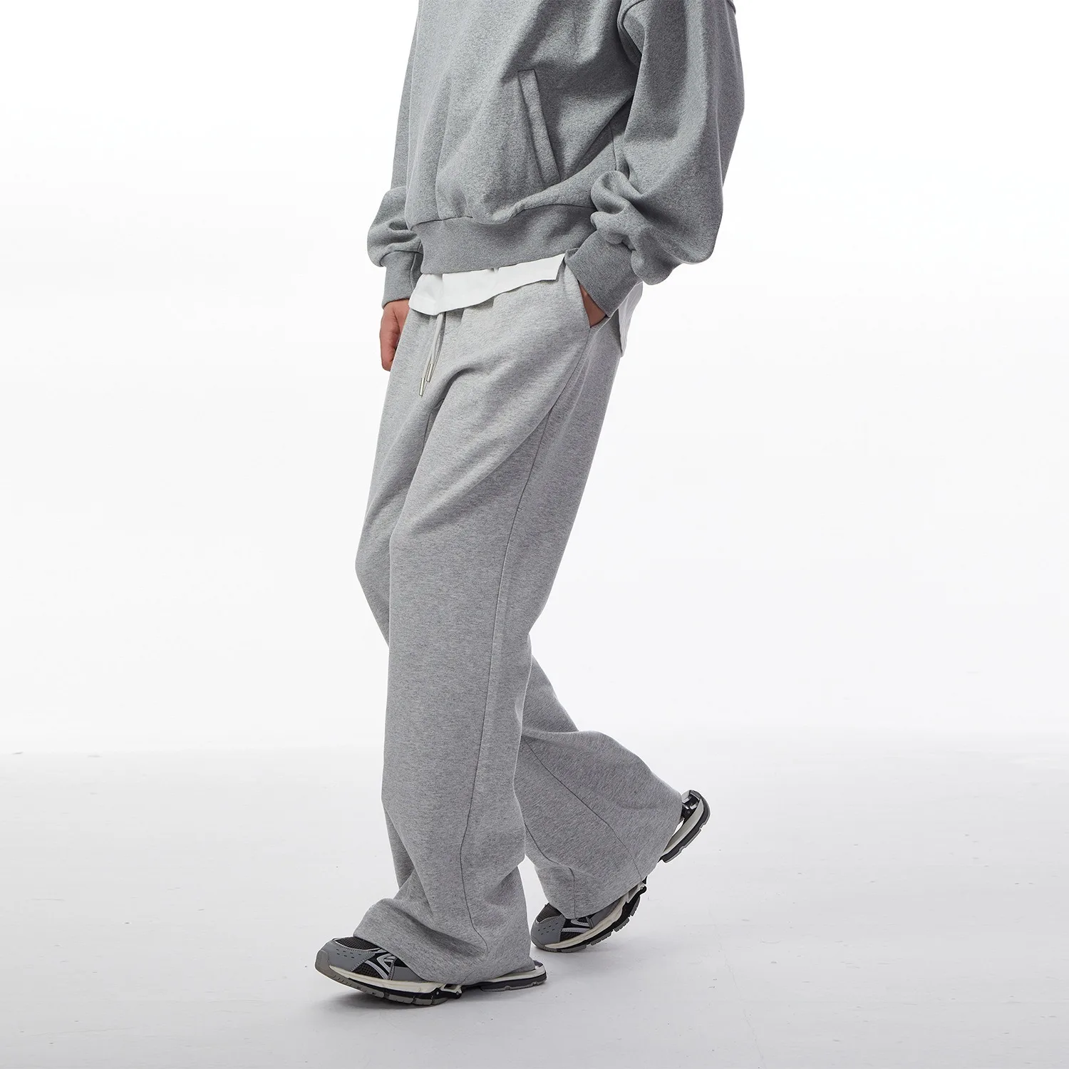 high waist oversize essentials baseball wide leg pants for ladies baggy trousers sweat cotton custom pant flared track pants men