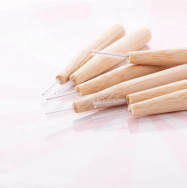 Biodegradable Bamboo Handle Interdental Brushes Between Teeth Cleaner Deep Clean Toothpick Eco Friendly Biodegradable Vegan