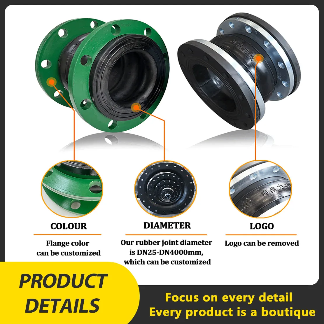 Special sizes can be customized Rubber Joint Expansion  EPDM/NR/NBR/IIR Afa Flex Rubber Expansion Joint