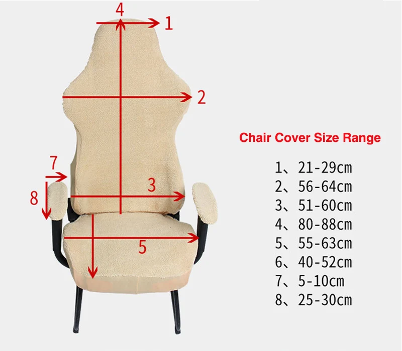 Computer Desk Chair Slipcovers Spandex Jacquard Stretch Gaming Chair Cover.jpg