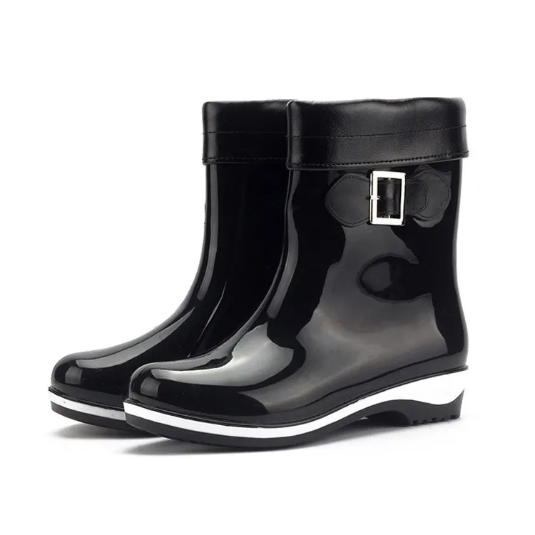 New arrivals rubber waterproof wading shoes PVC wading anti slip rain boots for women