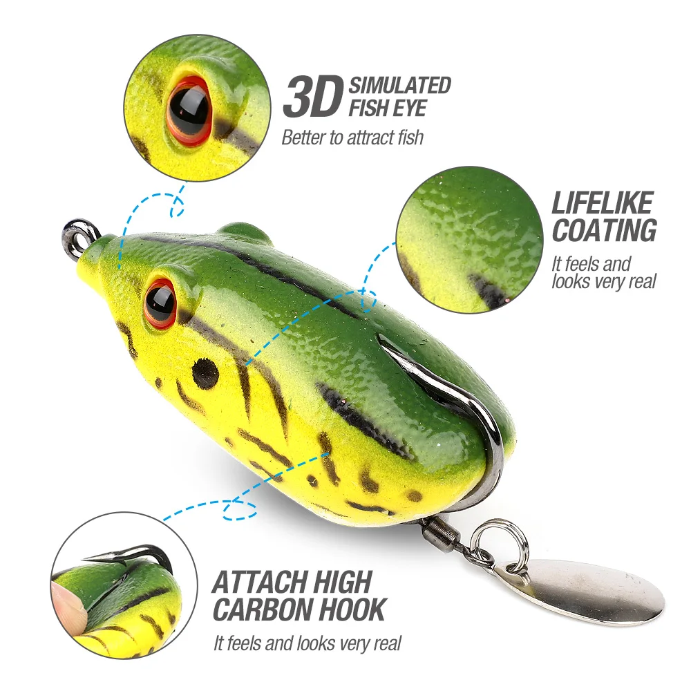 14g Topwater Wobblers Minnow Crankbaits Fly Fishing Artificial Insect with thailand snakehead plastic Soft Frog Fishing Lures