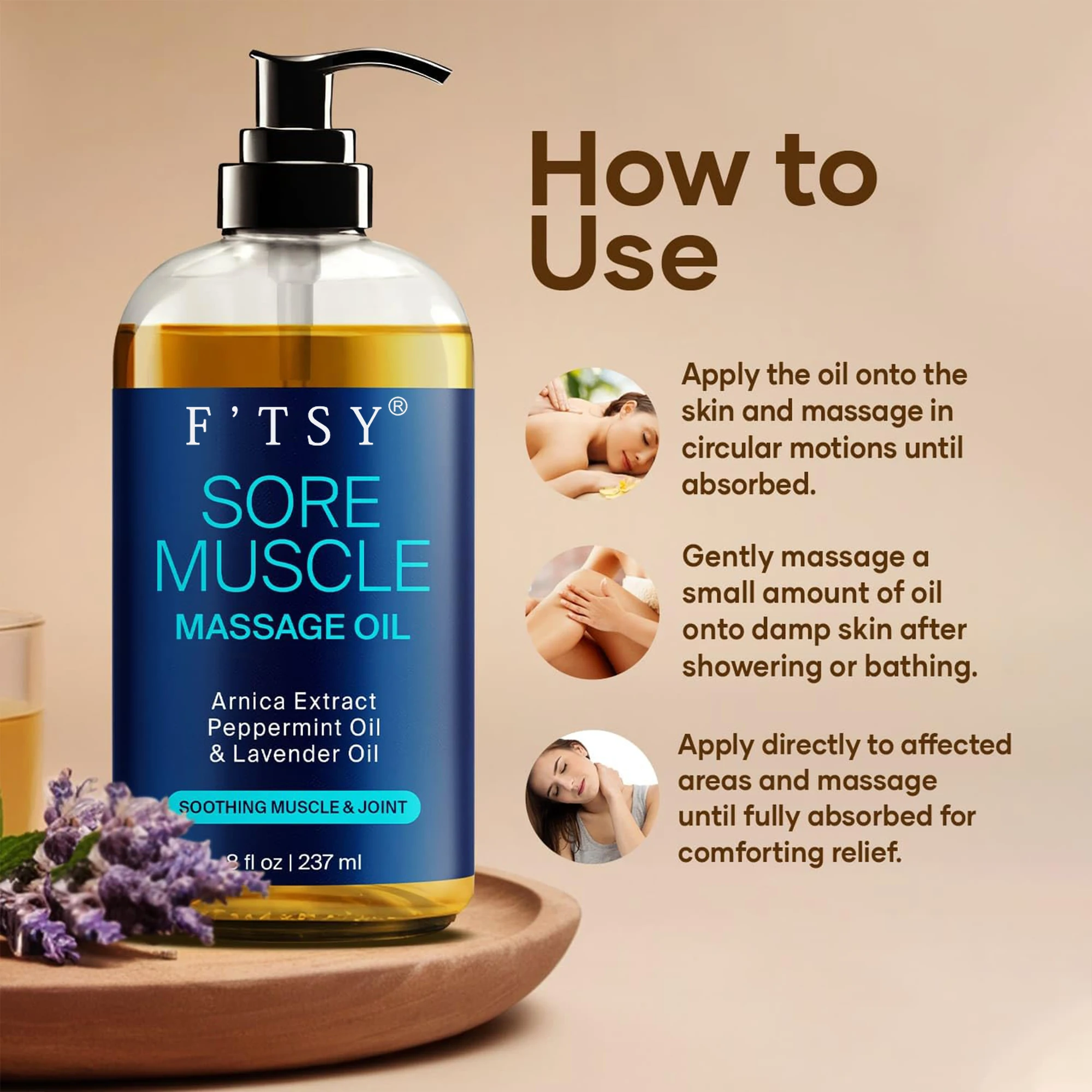 OEM Body Massage Oil Massage Therapy Collagen Cellulite Cream Thighs Butt Reduce Cellulite on Legs Women Body Massage Oil