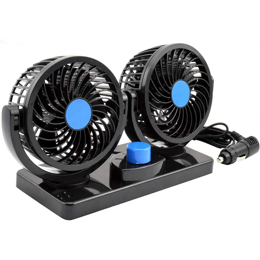 4inch/108mm DC 12V 6.5W Vehicle Blower In Car Revolving Plastic Car Fan 360 degree