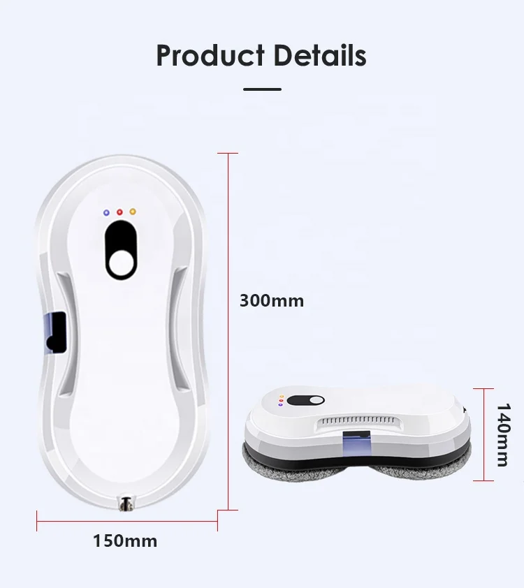 Window Dry and Wet Cleaner with App Control Automatic Window Cleaning Robot Tile Glass Cleaning Equipment