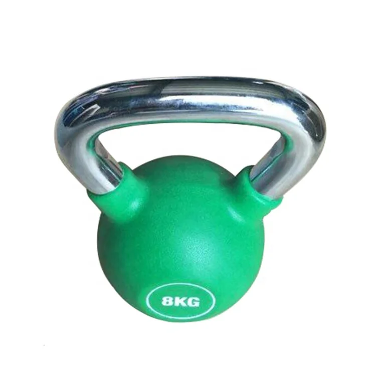 Chromed Handle PU Coated Weightlifting Kettlebell