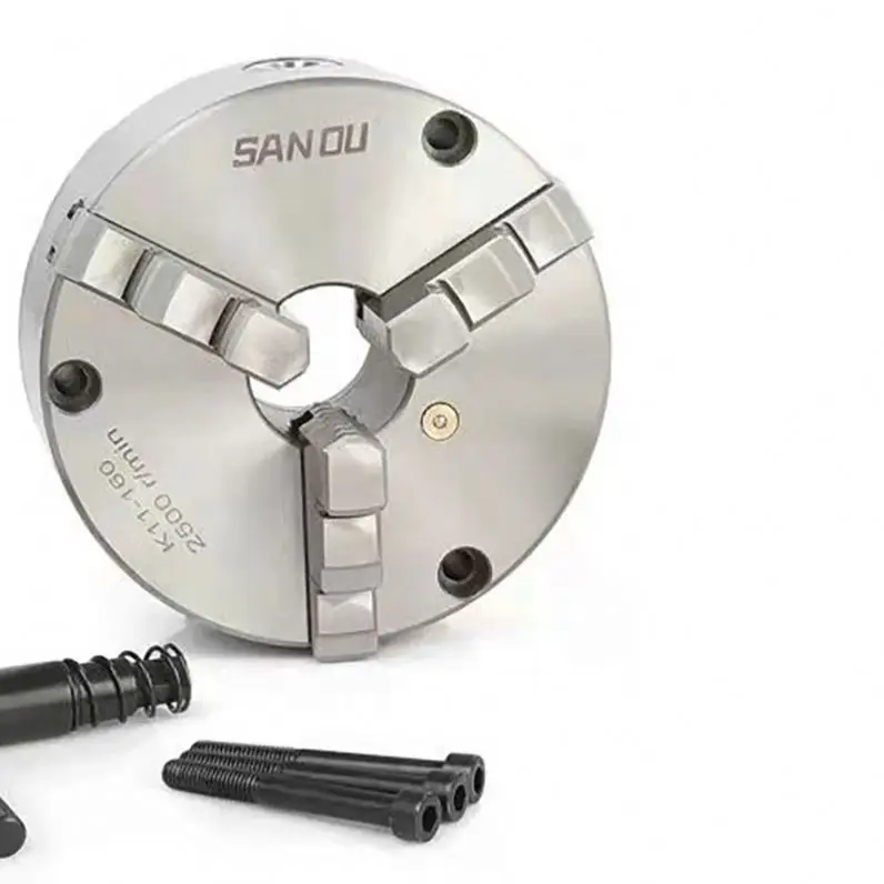 K11 3 hardened steel jaws direct mount self centering wood Lathe turning drilling milling machine Camlock manual scroll chuck