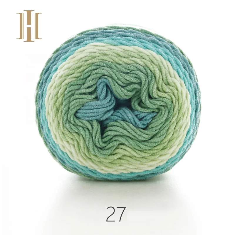 Популярная Новая Радужная пряжа Золотая и серебряная сделай сам ручная нить для свитера акриловая