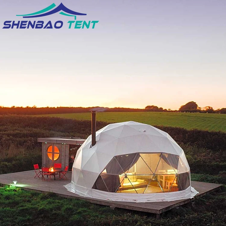 Good Quality Hotel Tent Resort Luxury PVC Waterproof Geodesic Igloo Prefabricated glamping Dome House Tent