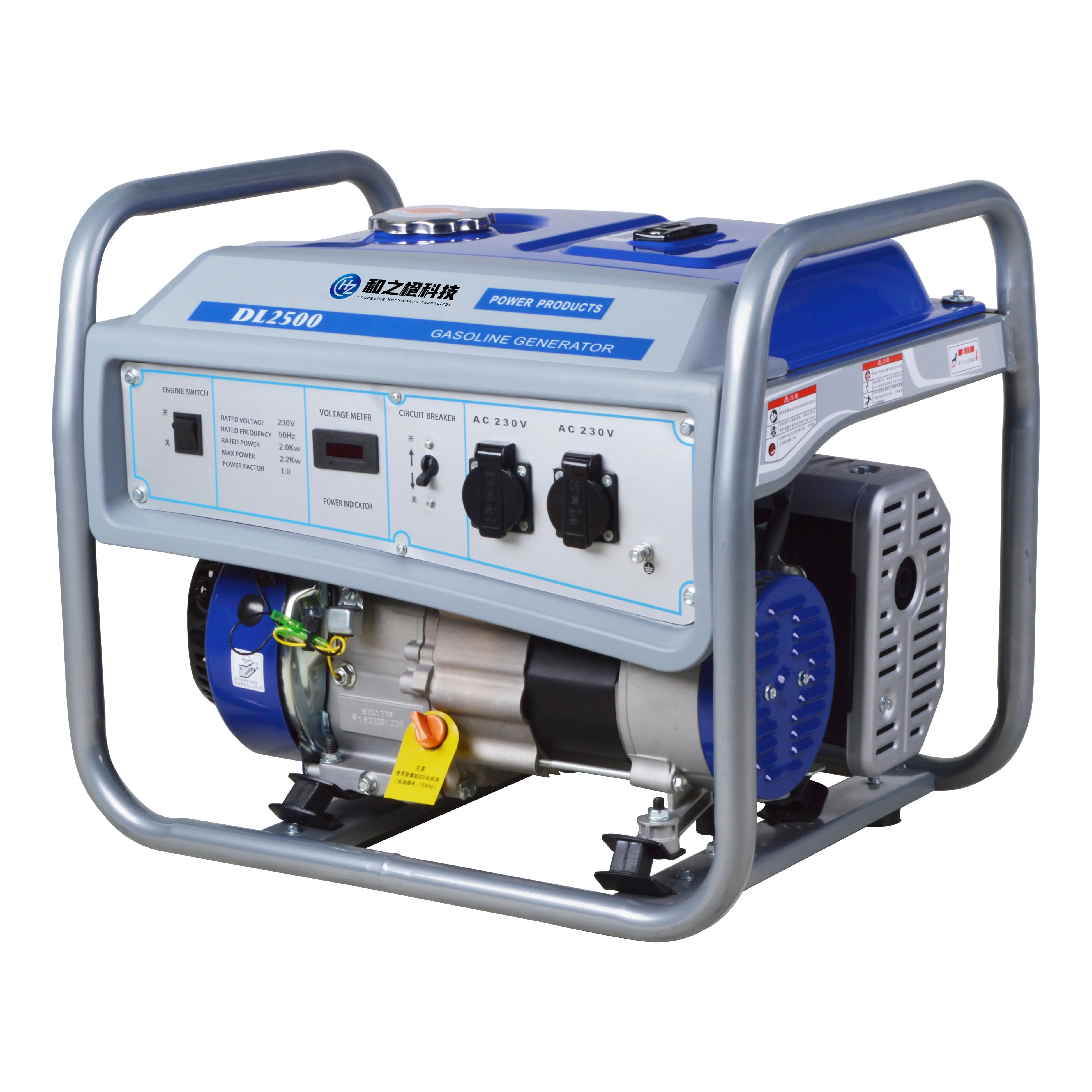 Factory Price 152F/154F Gas Generator Small Portable High Efficient 2KW Power Gasoline Generator