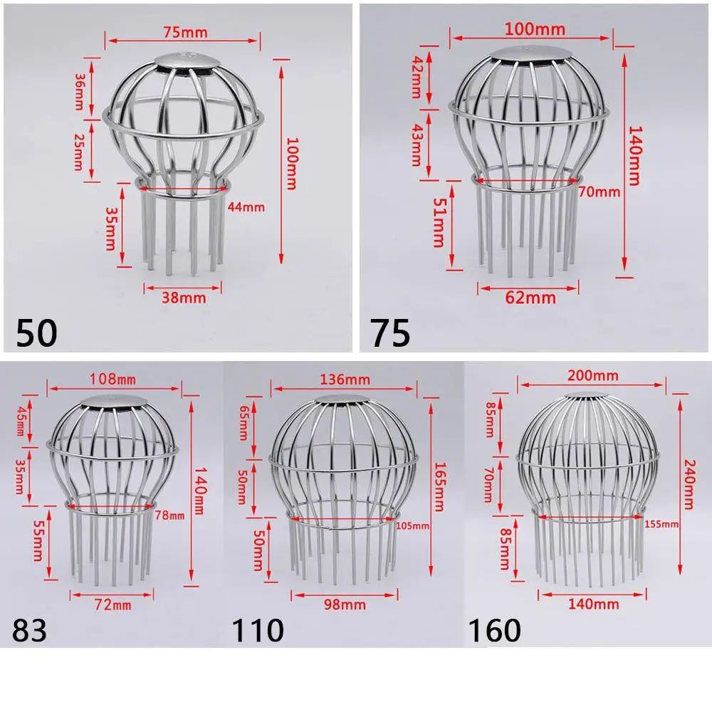 Stainless Steel Rain Water Bucket Gutter Floor Drain Downspouts Filter Net Cover for Home Garden Use
