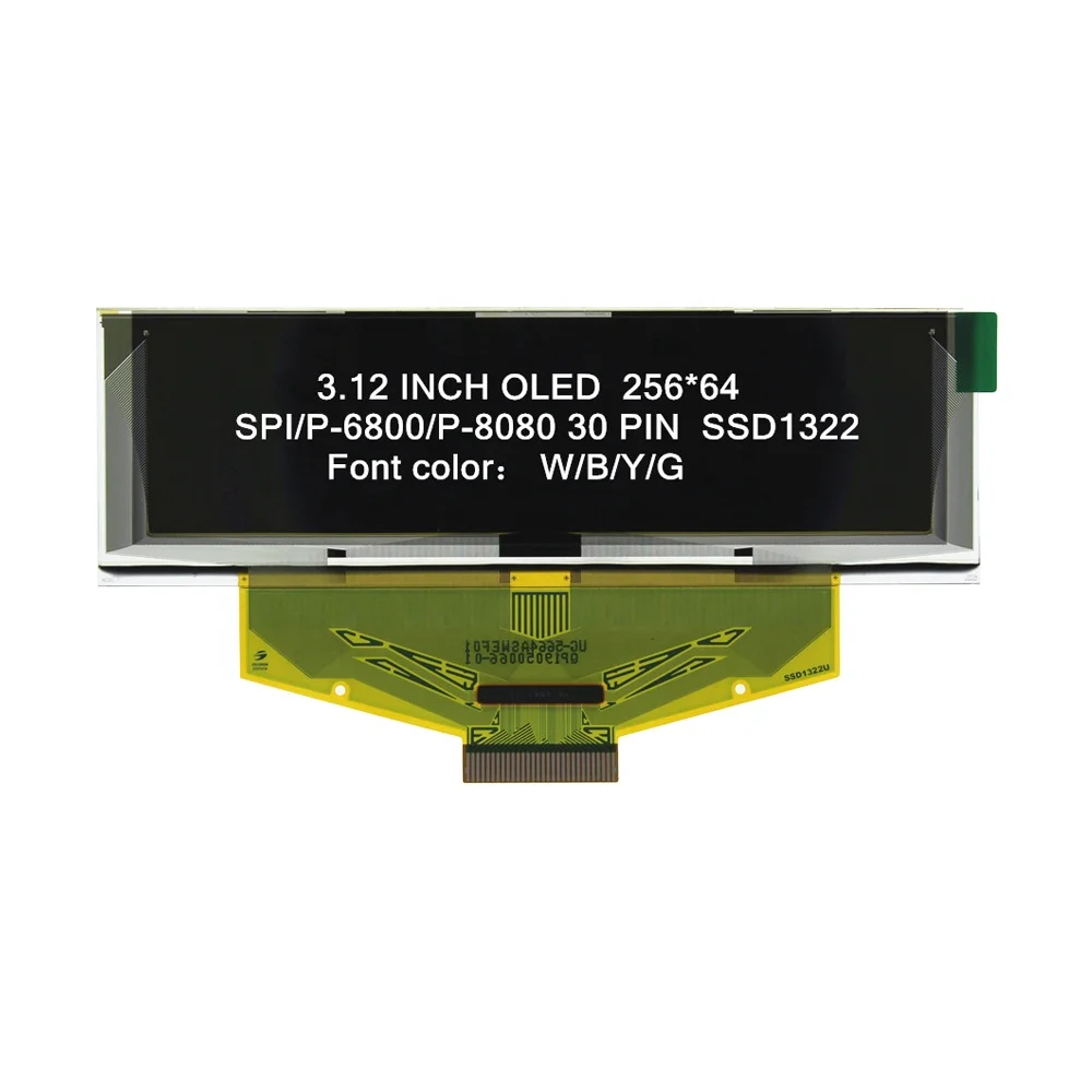 
3.12 inch 8080 6800 SPI 30pin White SSD1322 256x64 OLED display SCREEN  (60806516238)