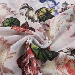 2021 new designs customized colors and styles 75Dx75D polyester pearl printed chiffon fabric for hijabs