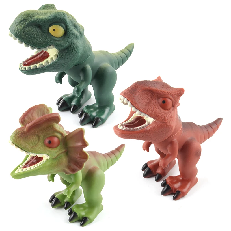Soft Rubber Dinosaur Models Movable Head Dinosaur Toy High Quality Dinosaur Toys