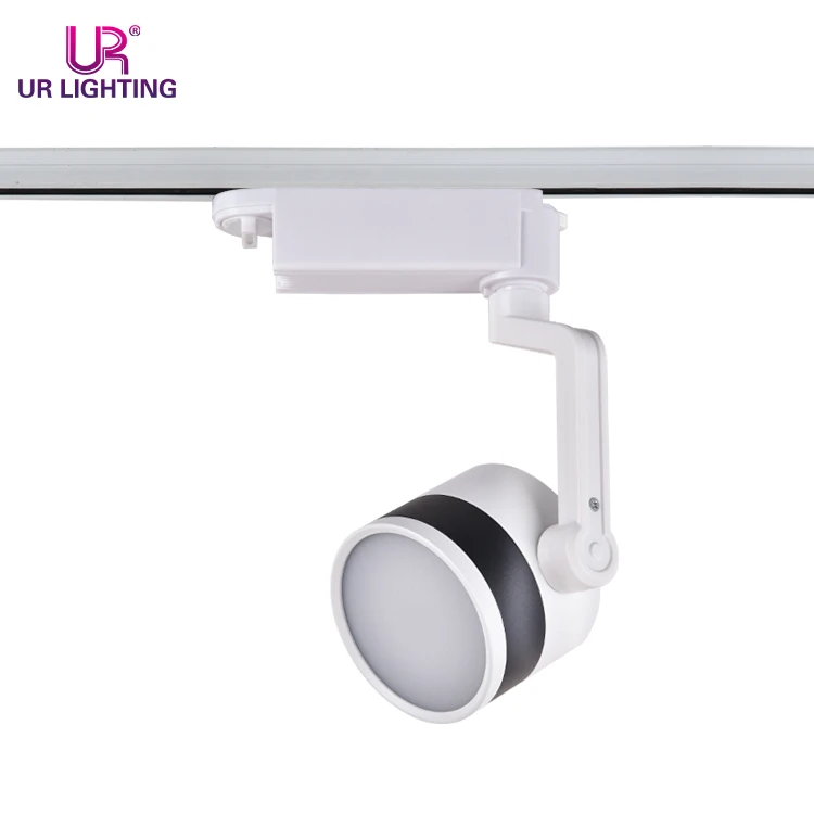 Modern indoor Adjustable angle Commercial office black  square round Track Light 9w track spotlight led