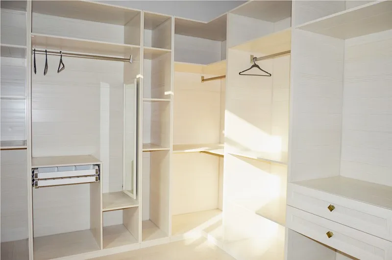 Pure white aluminum wardrobe