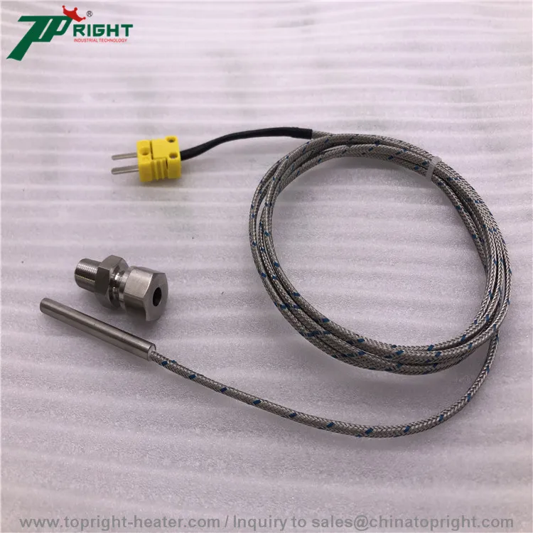 M6/M8 Screw K type thermocouple Temperature Detector 3 Wires Cable for Boiler Oven Temperature Controller