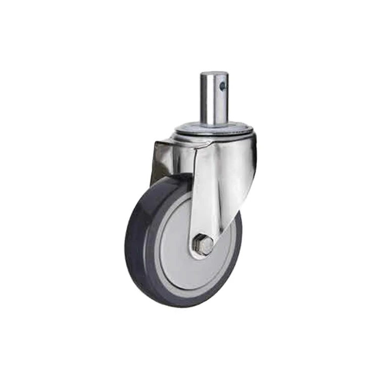 Stainless Steel Ball Bearing Stem Swivel Chair Castors 11075PUS 11100PUS 11125PUS