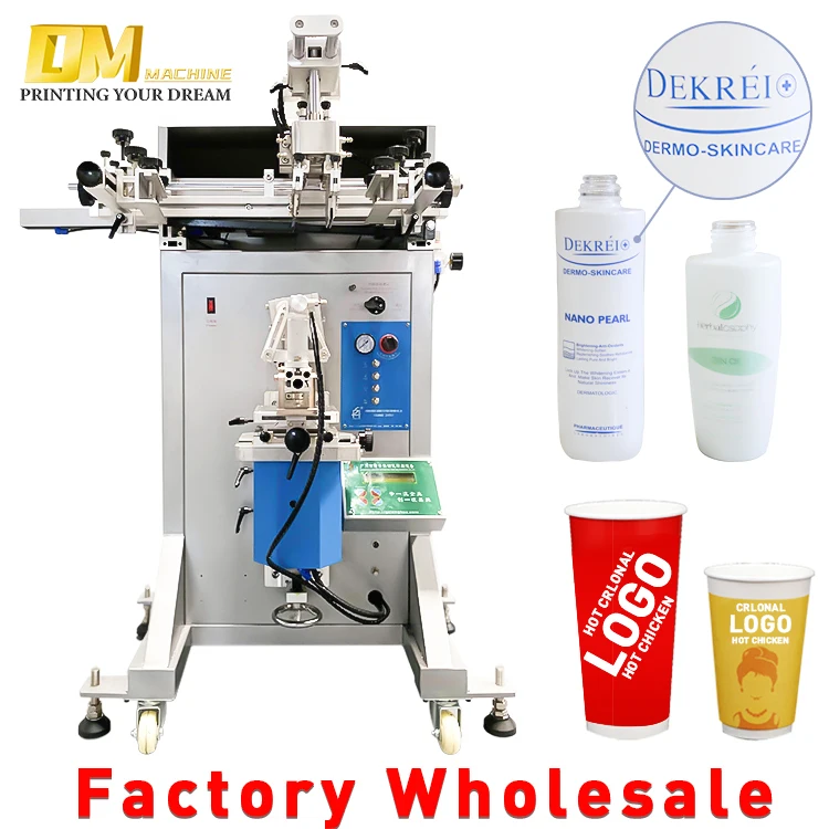 Factory Screen Printer Gifts Food Beverage Bottle Glass Screen Printing Machine For different shape Bottles