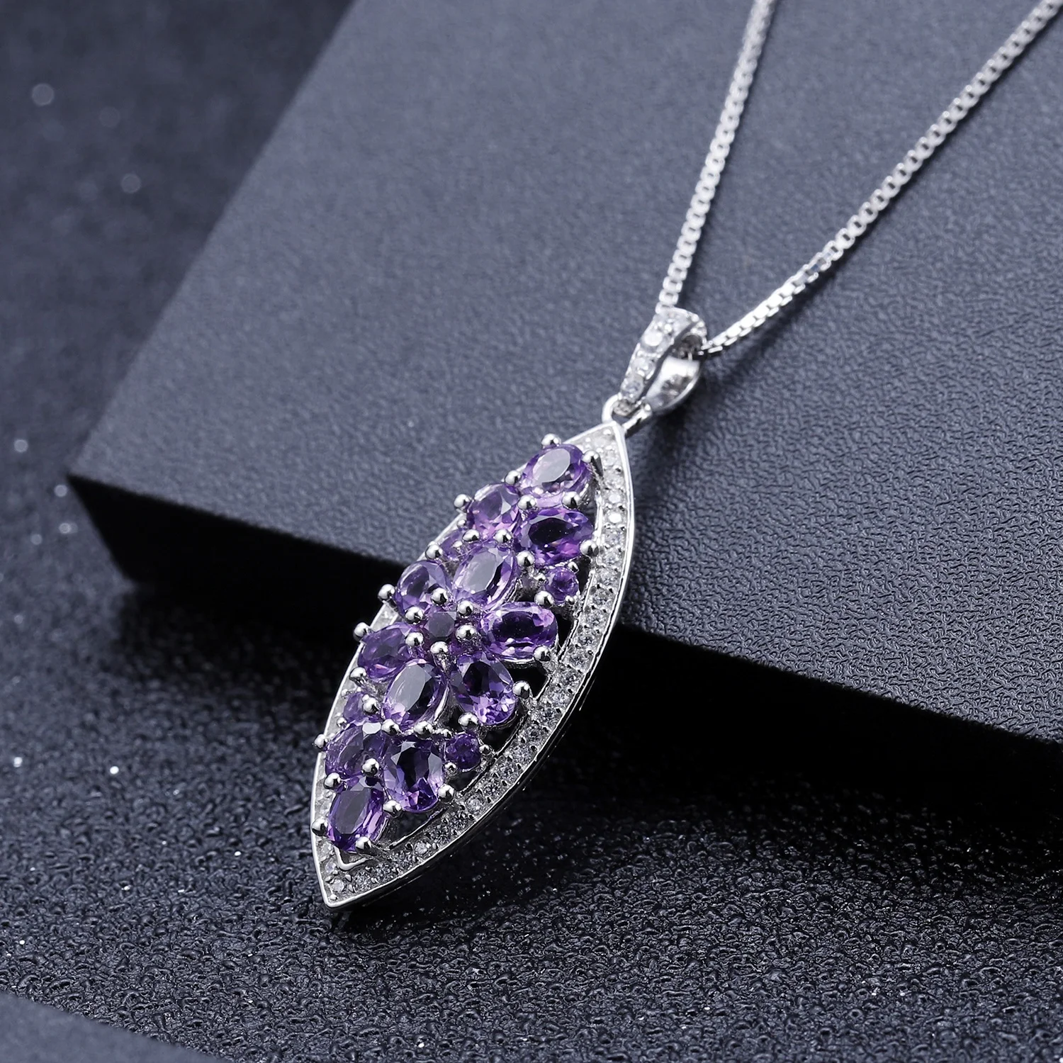 A3256 Abiding Factory Non Tarnish 925 Sterling Silver Natural Amethyst Gemstone Bridesmaid Jewelry Sets For Wedding