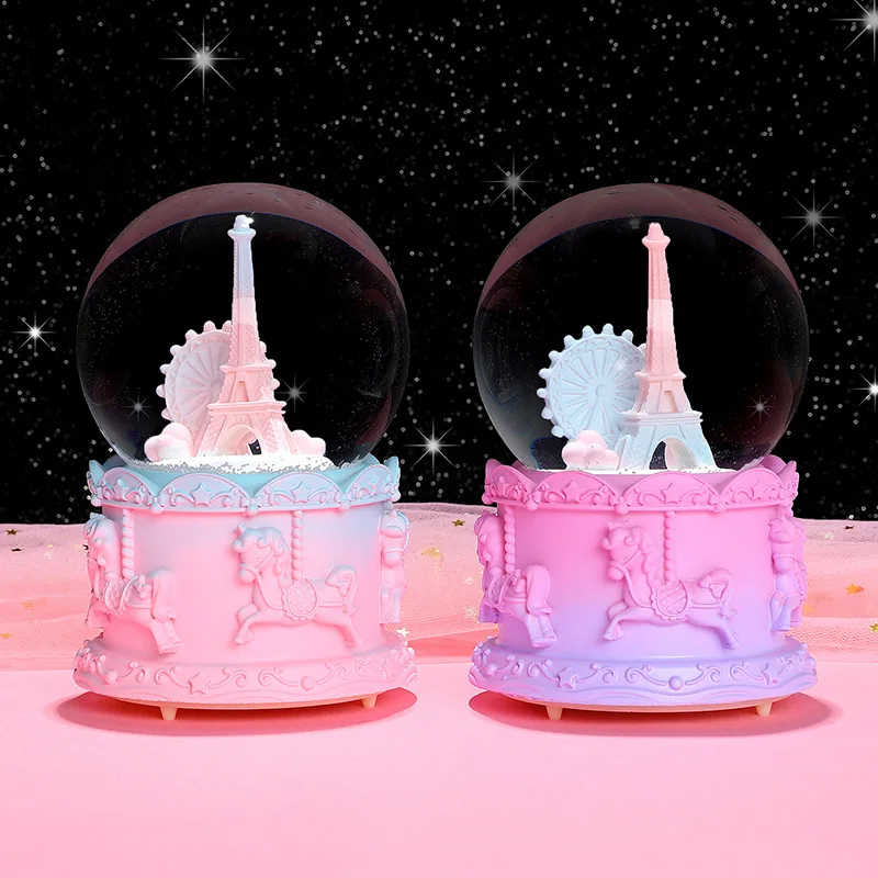 Factory custom sky wheel resin snow globe souvenir gift snow globe