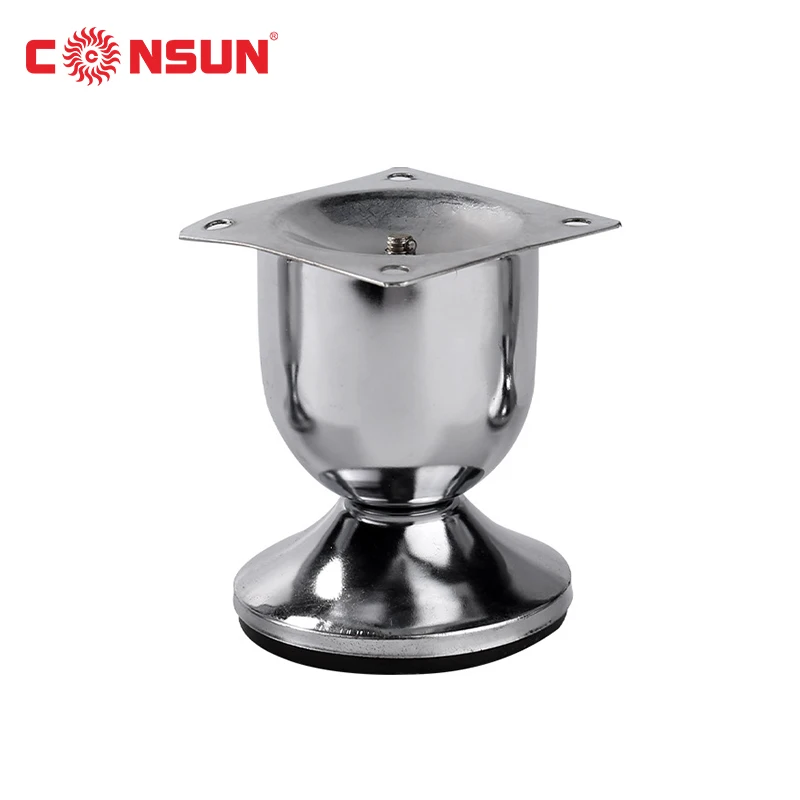 New design  Furniture Accessories wine glass cup-shaped shape adjustable legs iron plating furniture iron sofa table foot