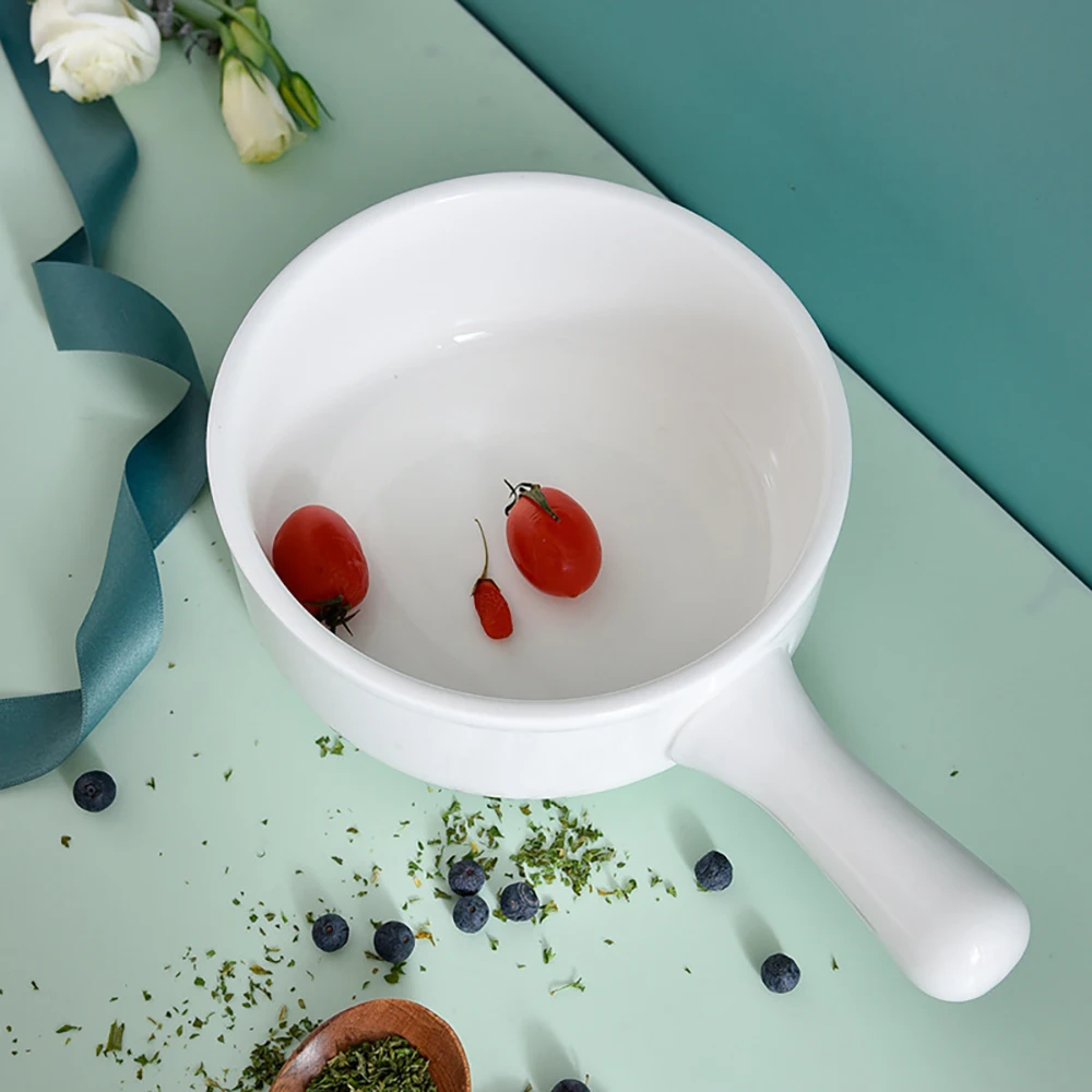 Jinbaijia японские фарфоровые сервировочные Кроксы для французского лукового супа супы хлопьев кастрюли керамическая миска с ручкой
