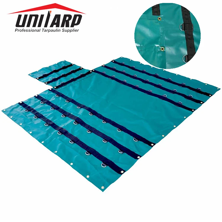 Heavy duty truck flatbed trailer tarps 14oz 18oz lightweight PVC flatbed truck steel lumber tarp