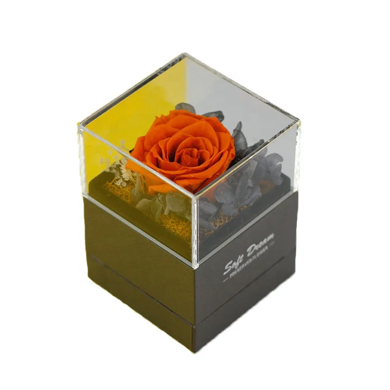 
mothers day long lasting everlasting flower acrylic rose box gift for mothers day gift 