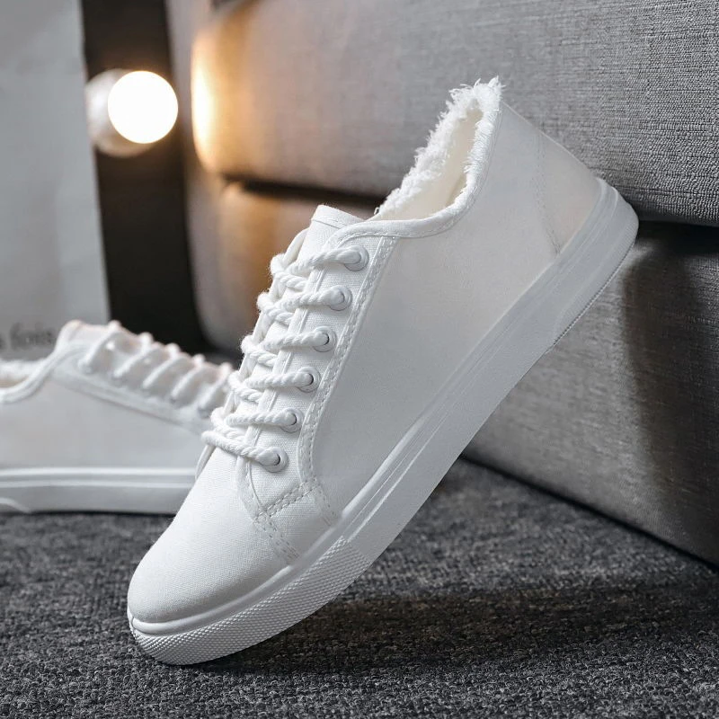 Wholesale Fashion Canvas Trendy Shoes Non-slip Footwear Men  Flat Canvas Shoes