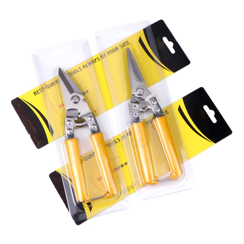 Amazon hot sale professional high hardness aviation tin snips multi-purpose electrician cable wire cutting scissors