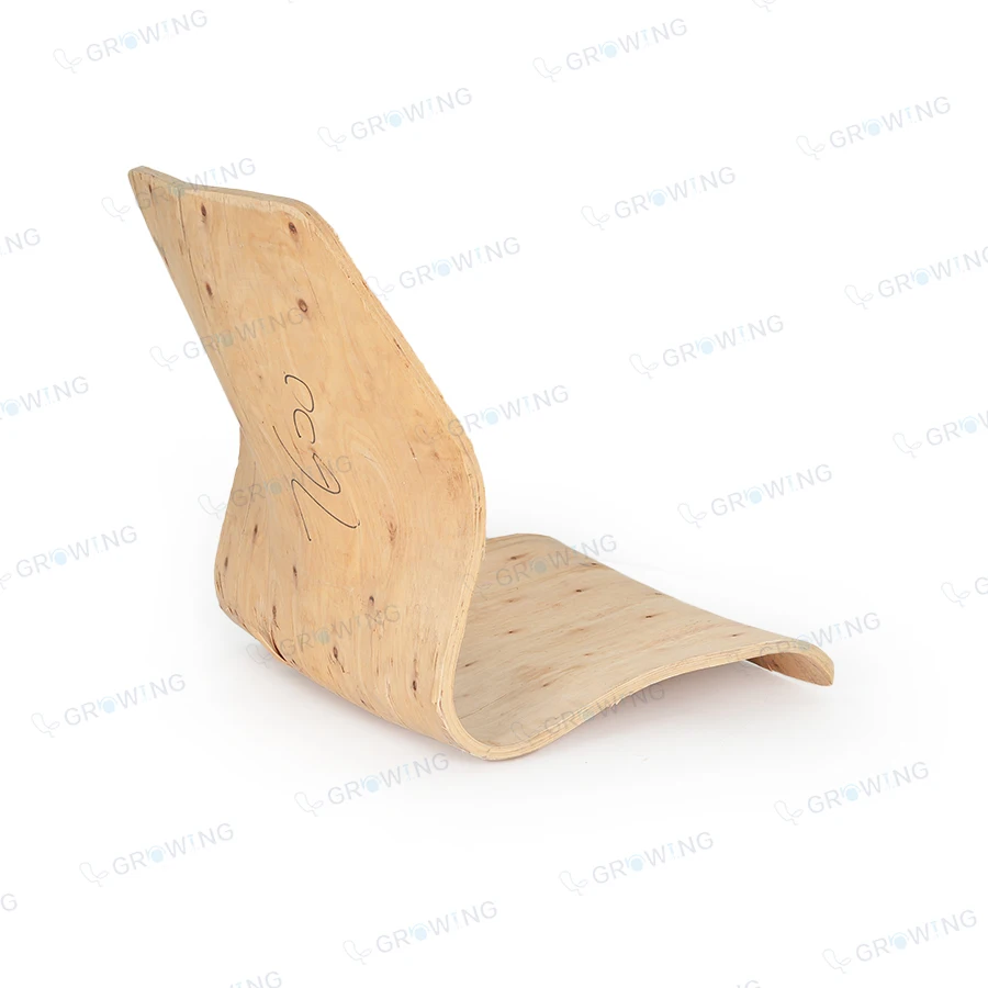 Natural Customized Chairs Bent wood Parts Curved Plywood ,Doule Layer Bending Wooden Chair Plywood 7600#