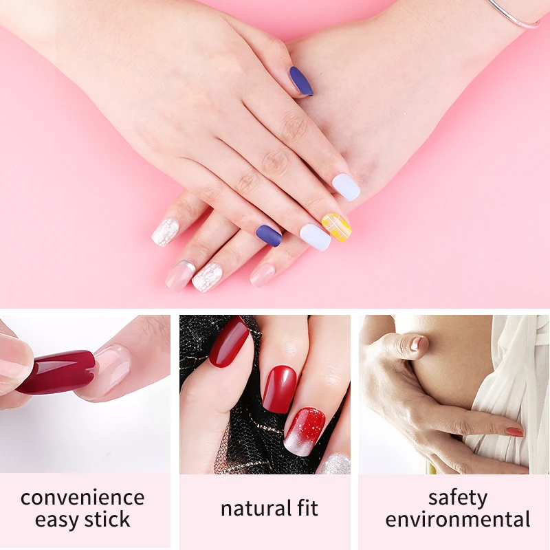 Fast Shipping Full Cover  Press On Nails Tips High Quality New Colours Fake Nails