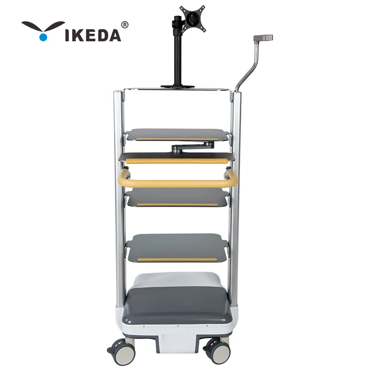 Height adjustable trolley for camera endoscope