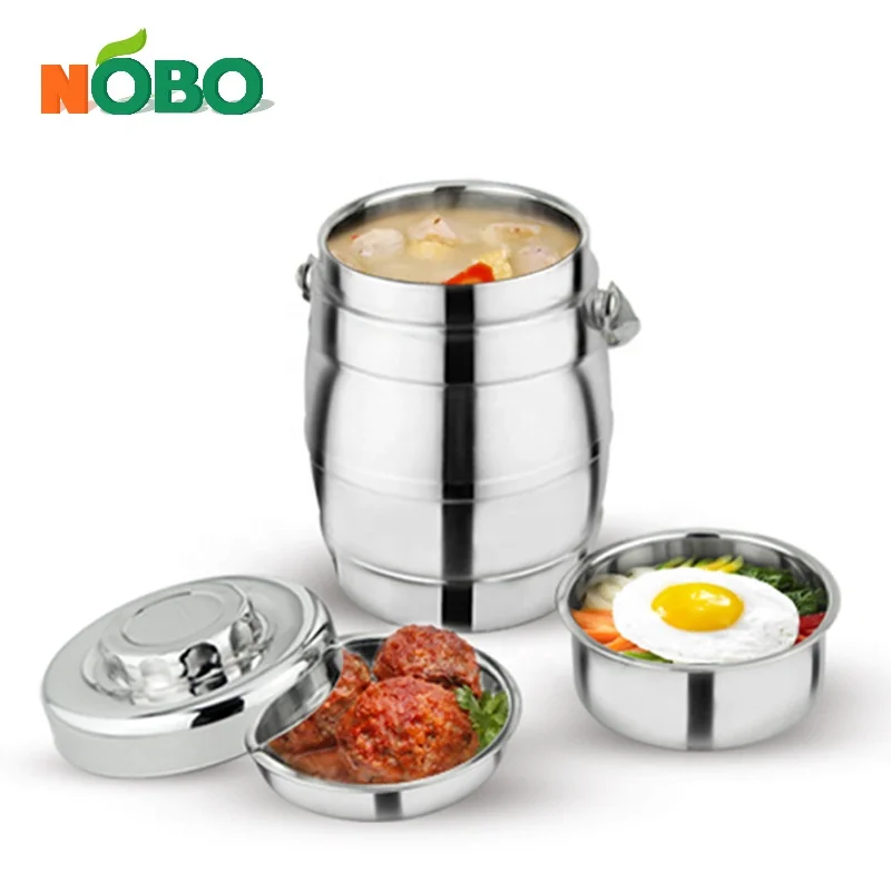 Stainless steel thermal lunchbox hot food flask warmer vacuum insulated food container