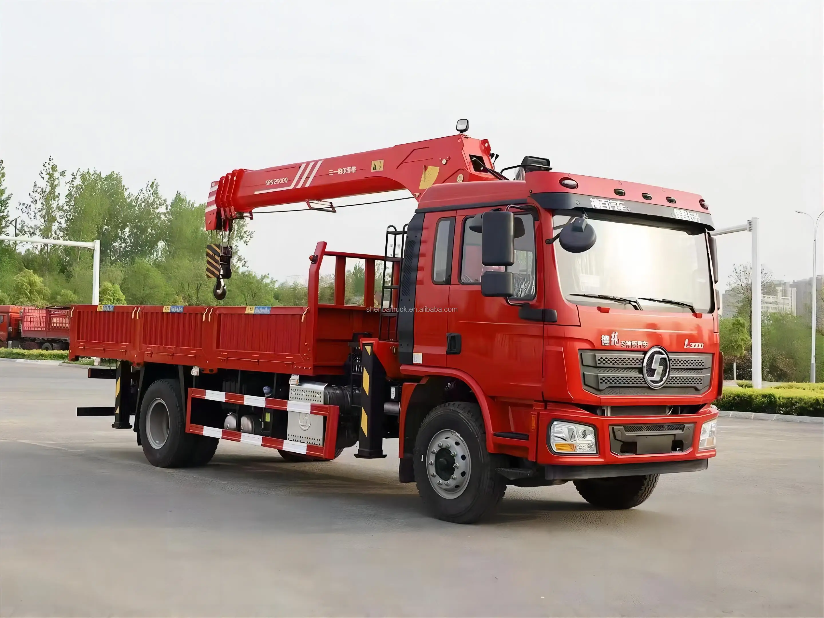 Palfinger Truck Mounted Crane 7Ton 8Ton 10Ton Hydraulic Telescopic Boom Crane Shacman L3000 4x2 Cargo Crane for Truck
