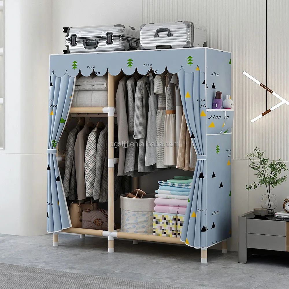 Modern European bedroom custom Wooden Foldable Bedroom Closet Wood Wardrobe Cabinets