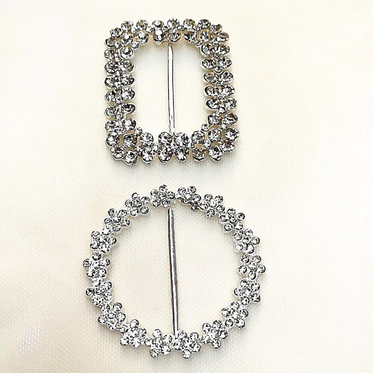 Classic sparkle Bikini Connector Crystal small Rhinestone Clasp Buckles Slide Buckles for Shoes Sash Belt