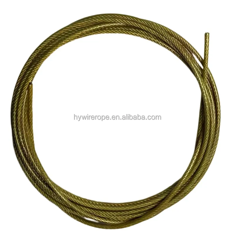 Durable Nylon Pvc Plastic Coated Steel Wire Rope For Safety