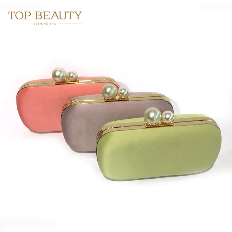 
China Factory Wholesale party use Handmade plastic and satin clutch bag for women Portable clutch bag 