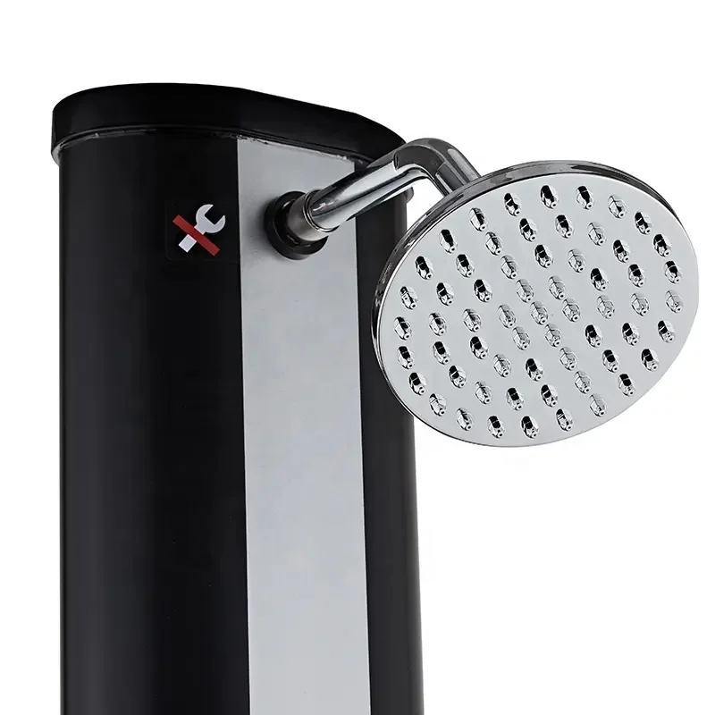 KANGRUN 2024 Oval design silver color 40L garden pool sunny solar outdoor shower for swimming pool and garden