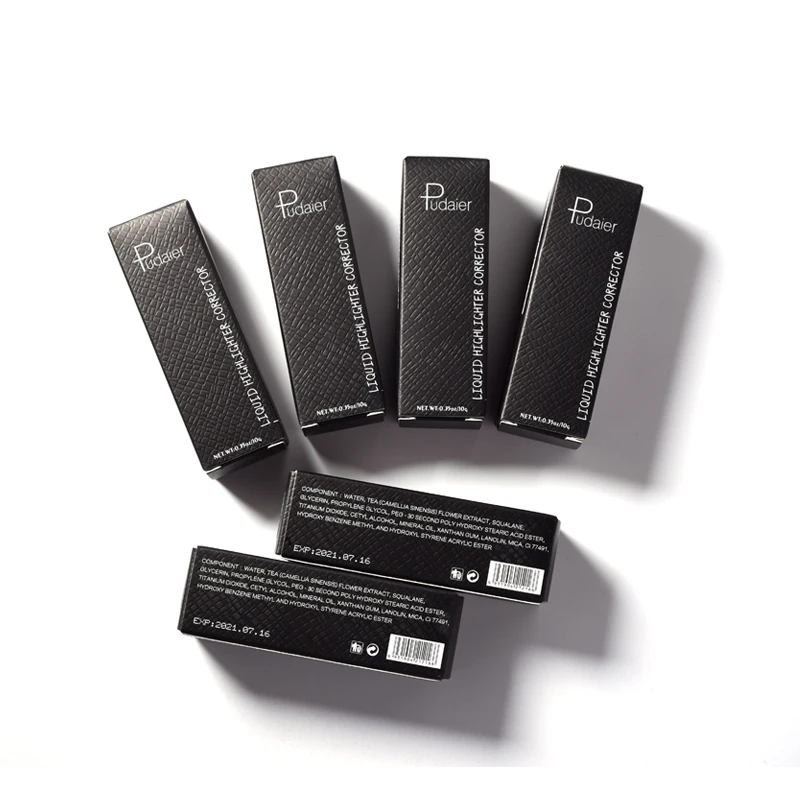 Pudaier Professional Shimmer Highlighter Make Up White Glow Face Brighten Dark Skin Contour Bronzer Highlighter Makeup Liquid