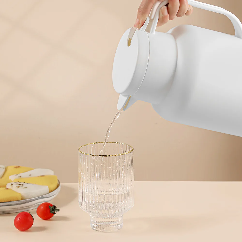 large capacity 1.5L thermal carafe glass inner plastic water kettle home kitchen coffee pot thermos